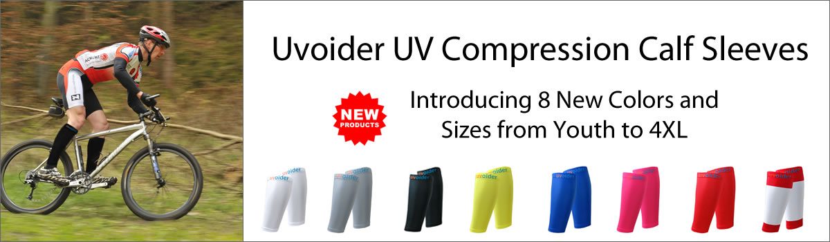Uvoider UV Compression Calf Sleeves – Introducing 8 New Colors and Sizes from Youth to 4XL