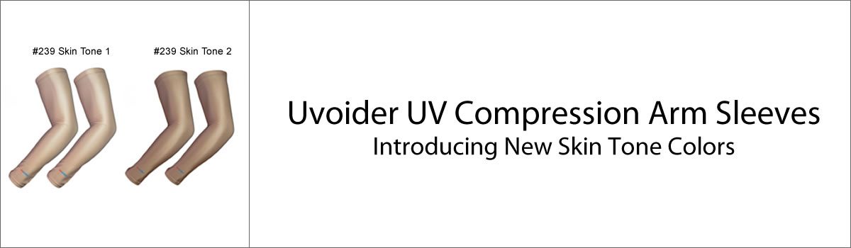 Uvoider UV Compression Arm Sleeves – Introducing New Skin Tone Colors and Sizes from Youth Small to Adult 4XL