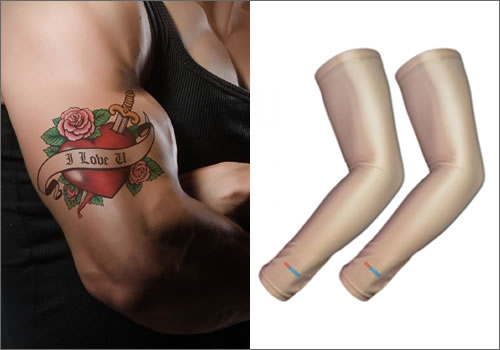 Sun Protect Tattoos with UV Arm Sleeves