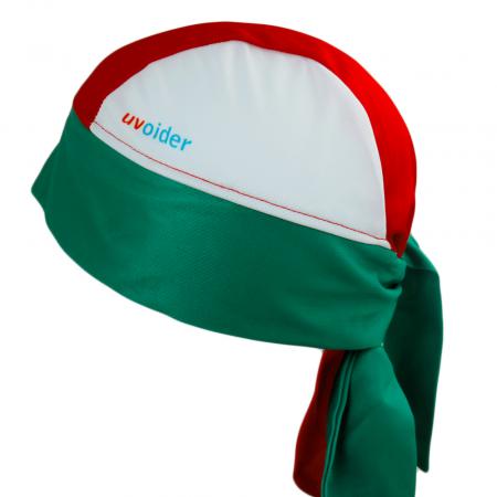 UV Bandana Skull Cap 326 Red/White/Green