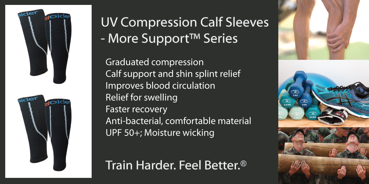UV Compression Calf Sleeves - More Support&trade; Series