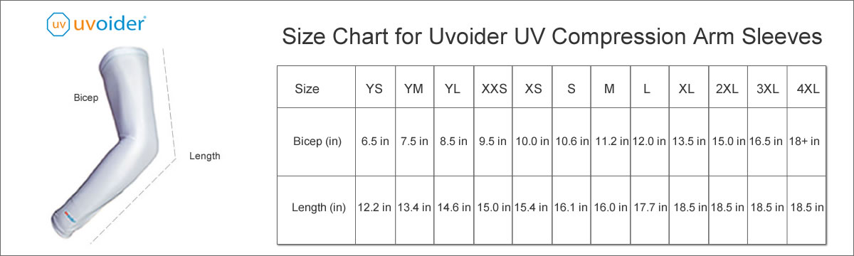 nike solar sleeve size chart