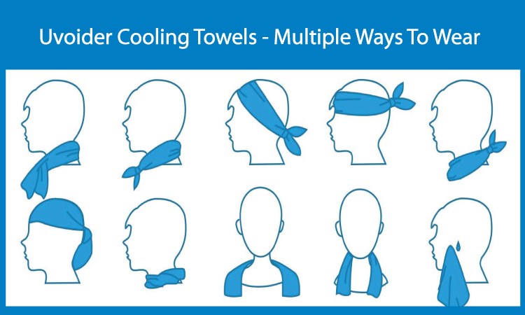 Uvoider Cooling Towels - Multiple Ways To Wear