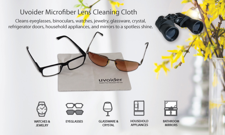 Uvoider Microfiber Lens Cleaning Cloths - For Eyeglasses, watches, jewelry and household appliances